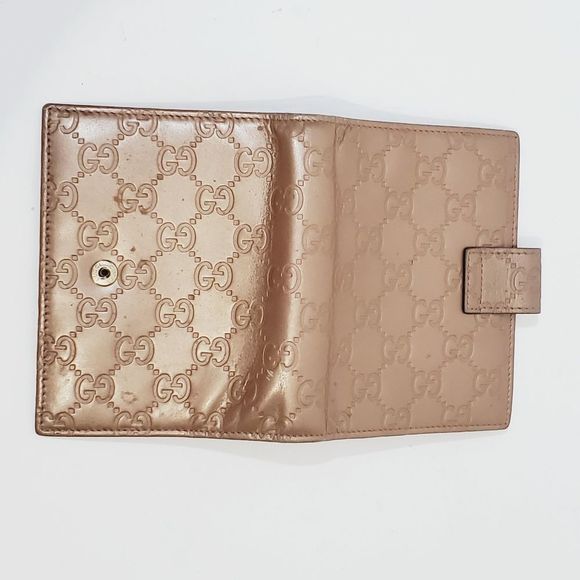 Gucci Authentic Guccissima embossed leather  Rose metallic agenda *chk video* - Picture 9 of 17